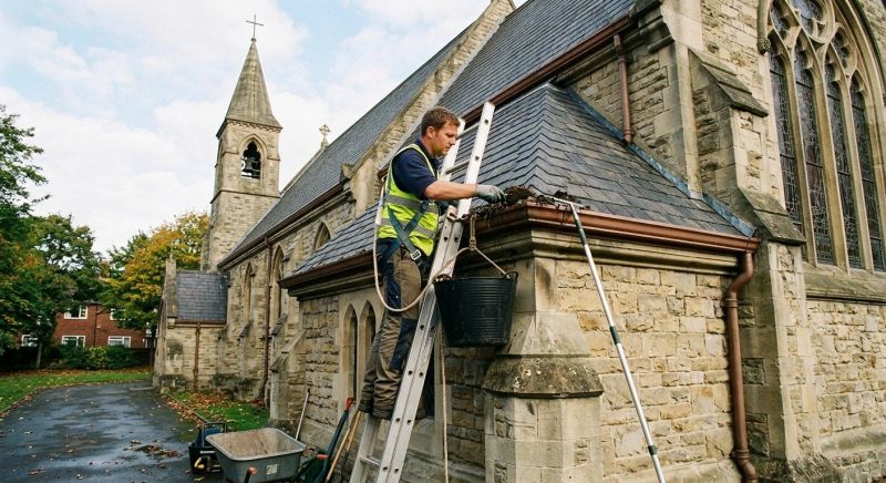 Church Gutter Cleaning in Roseville, CA