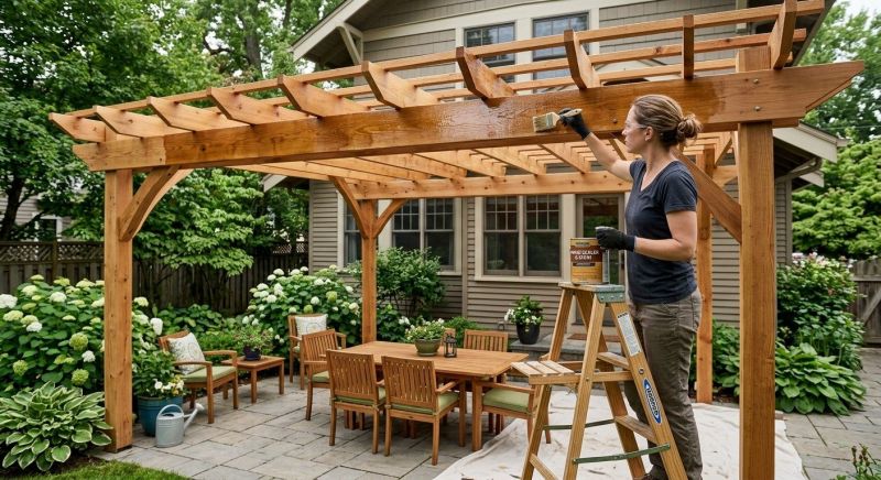 Pergola Sealing in Kitsap County, WA
